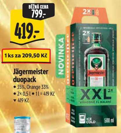 Jägermeister duopack, 2x 0,51 