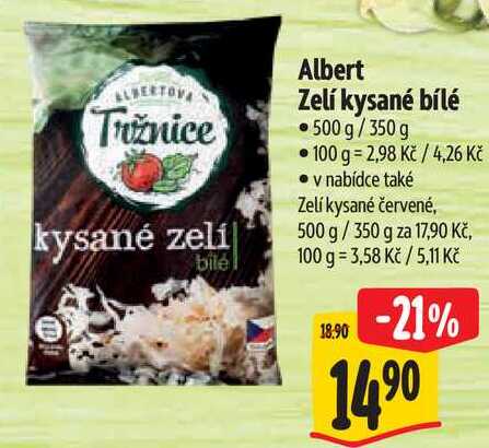 Albert Zelí kysané bílé, 500 g/350 g
