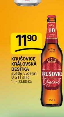 KRUŠOVICE KRÁLOVSKÁ DESÍTKA světlé výčepní 0,5l