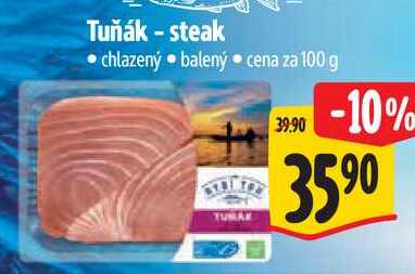 Tuňák - steak, cena za 100 g