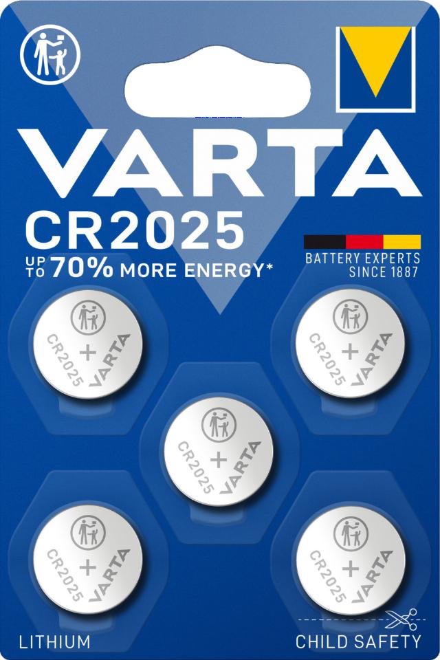 VARTA Baterie CR2025 5 kusů