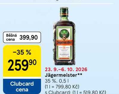 Jägermeister 35 %, 0.5 l