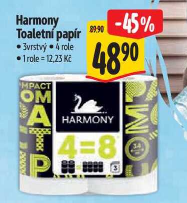 Harmony Toaletní papír, 4 role