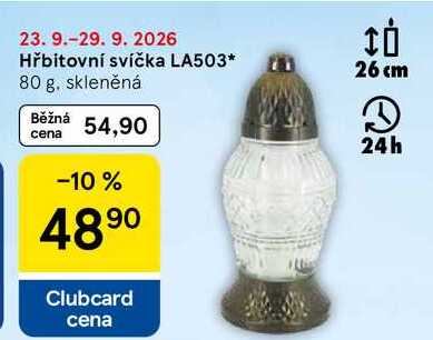 Hřbitovní svíčka LA503, 80 g