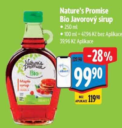 Nature's Promise Bio Javorový sirup, 250 ml  