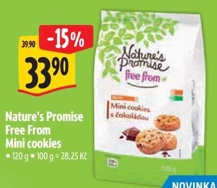 Nature's Promise Free From Mini cookies, 120 g