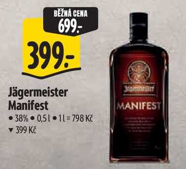 Jägermeister Manifest, 38% 0,51