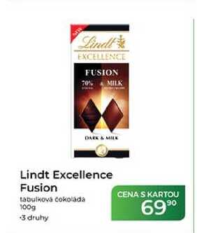 Lindt Excellence Fusion tabulková čokoláda 100g