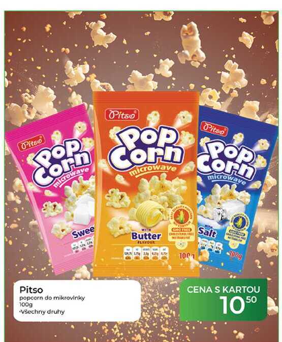Pitso popcorn do mikrovinky 100g 