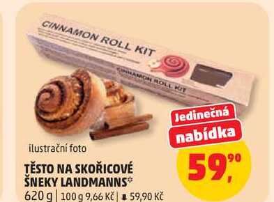 TĚSTO NA SKOŘICOVÉ ŠNEKY LANDMANNS, 620 g