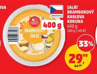 SALÁT BRAMBOROVÝ KARLOVA KORUNA, 400 g