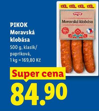 PIKOK Moravská klobása 500 g