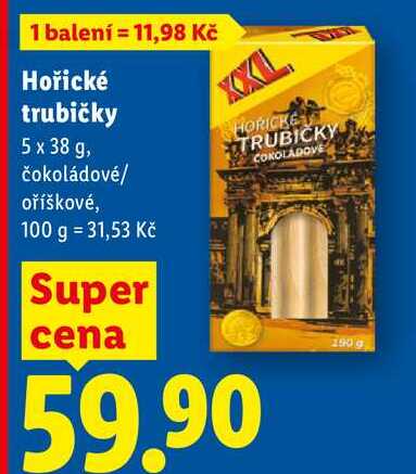 Hořické trubičky, 5 x 38 g
