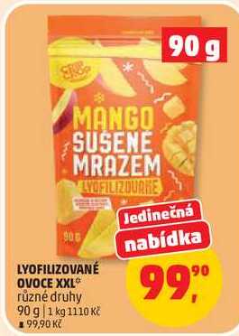 LYOFILIZOVANÉ OVOCE XXL různé druhy, 90 g