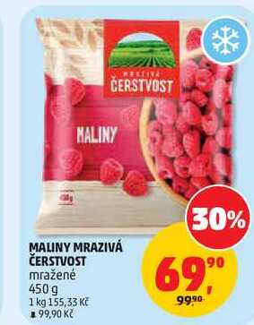 MALINY MRAZIVÁ ČERSTVOST mražené, 450 g