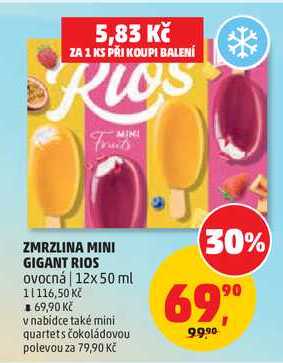 ZMRZLINA MINI GIGANT RIOS ovocná, 12x 50 ml