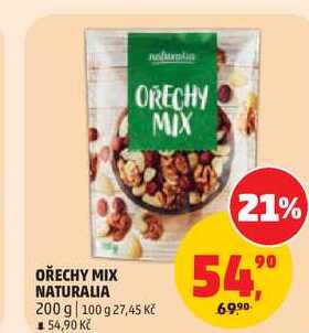 OŘECHY MIX NATURALIA, 200 g