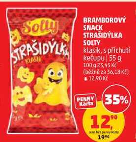 BRAMBOROVÝ SNACK STRAŠIDÝLKA SOLTY klasik, s příchutí kečupu, 55 g