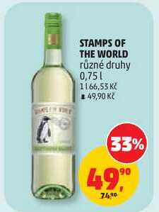 STAMPS OF THE WORLD různé druhy, 0,75 l