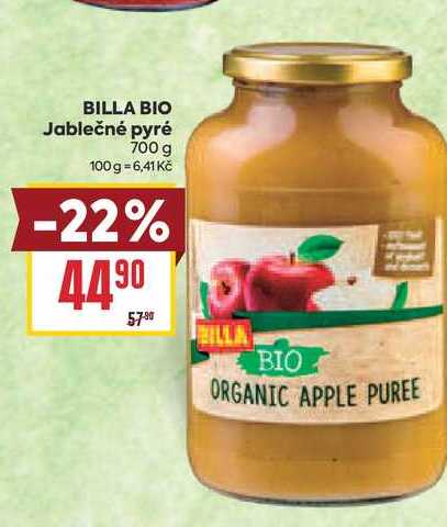 BILLA BIO Jablečné pyré 700 g