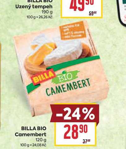 BILLA BIO Camembert 120 g