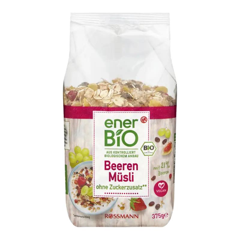 enerBiO Müsli s červenými plody, 375 g