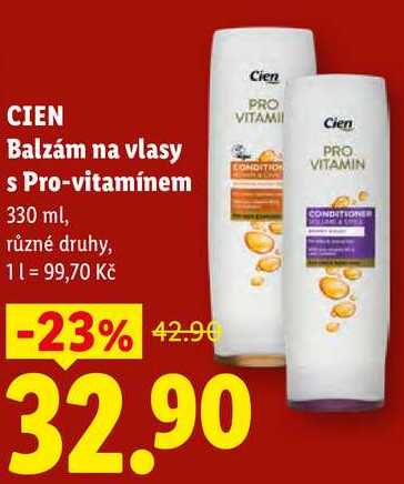 CIEN Balzám na vlasy s Pro-vitamínem, 330 ml