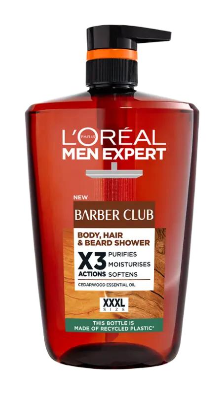 L'Oréal Men Sprchový gel na tělo, vlasy a vousy Barber Club, 1 l