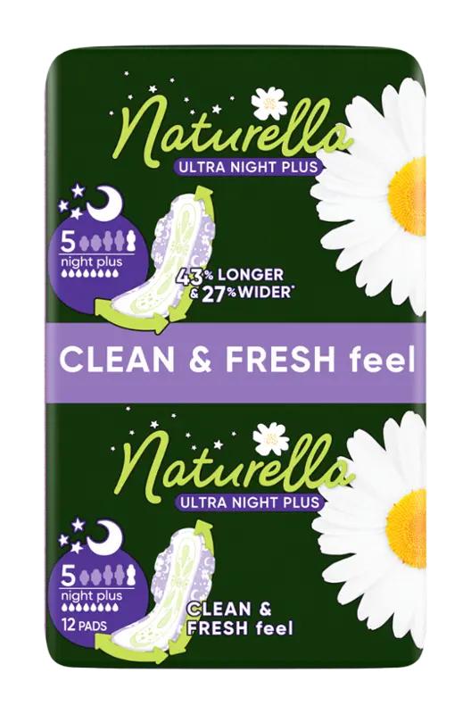 Naturella Hygienické vložky Ultra Night Plus s křidélky vel. 5, 12 ks