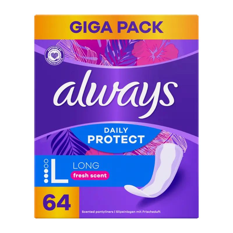 Always Slipové vložky Daily Protect Long 64 ks, 64 ks