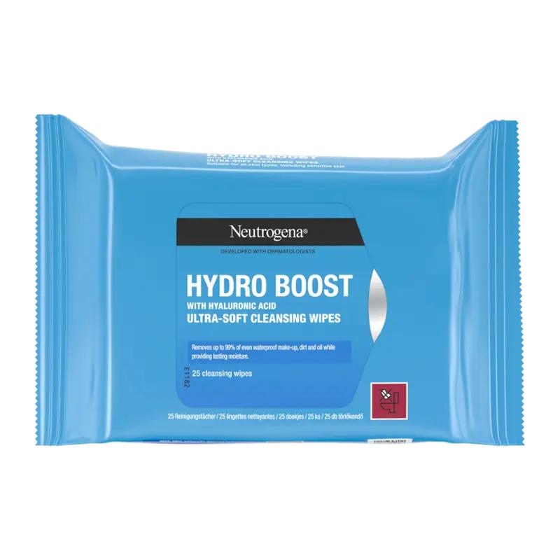 Neutrogena Ultra jemné čisticí ubrousky HydroBoost, 25 ks