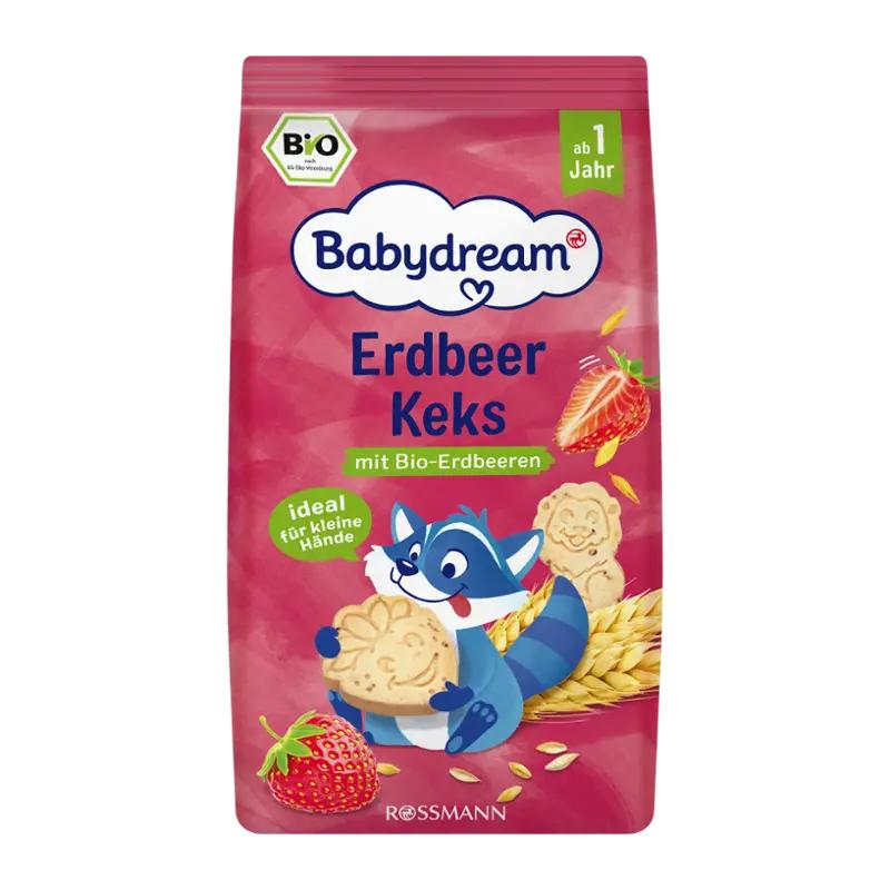 Babydream BIO sušenky se sušenými jahodami, 125 g