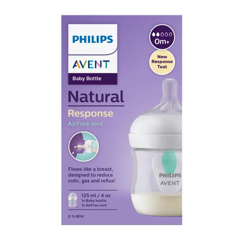 Avent Láhev Natural Response s ventilem AirFree 125 ml, 0m+, 1 ks