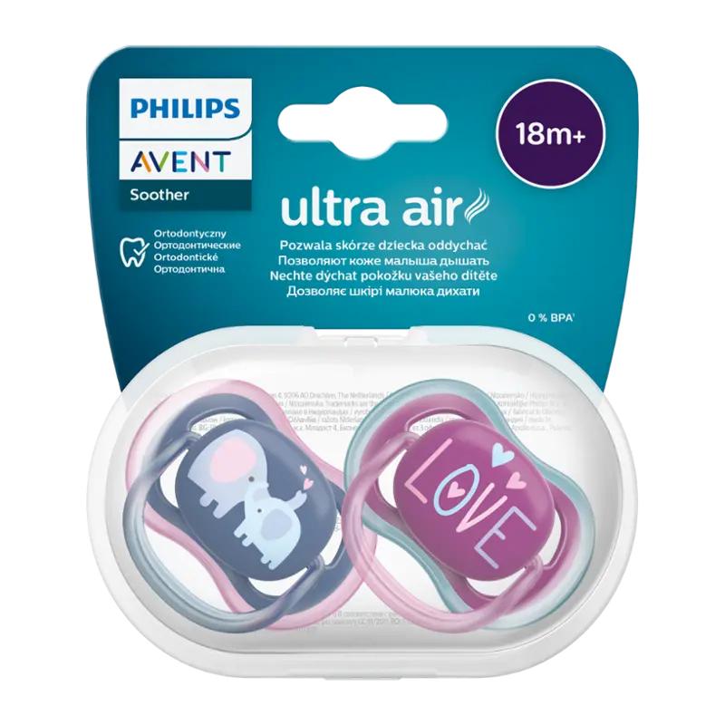 Avent Dudlík Ultra air pro dívky, různé druhy, 2 ks