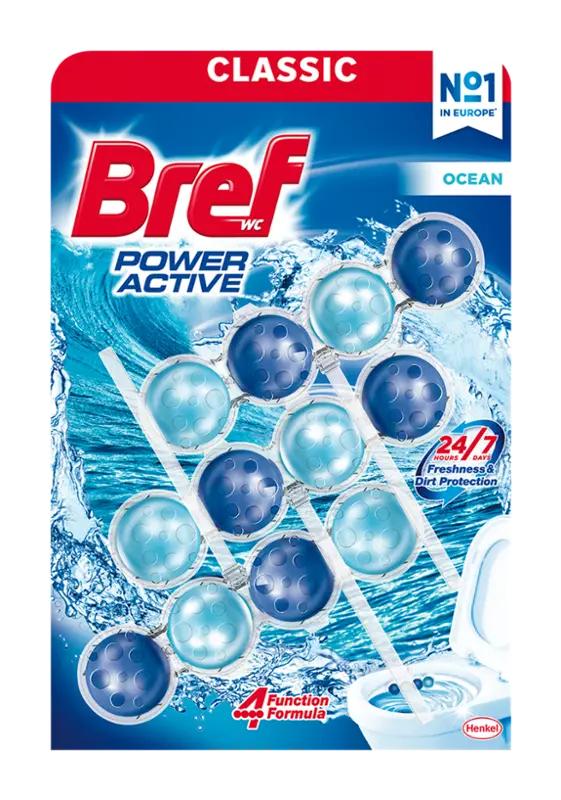 Bref Tuhý WC blok Power Aktiv Ocean, 150 g