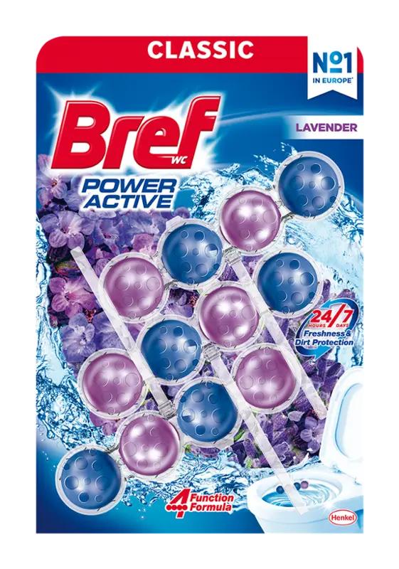 Bref Tuhý WC blok Power Aktiv Lavender, 150 g