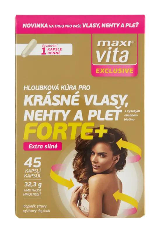 Maxi Vita Hloubková kúra pro krásné vlasy, nehty a pleť Forte+, doplněk stravy, 45 ks