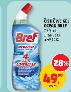 ČISTIČ WC GEL OCEAN BREF, 750 ml