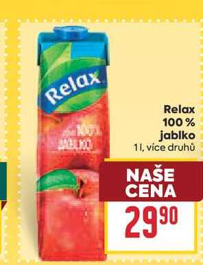 Relax 100% jablko 1l