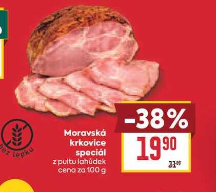 Moravská krkovice speciál z pultu lahůdek cena za 100 g