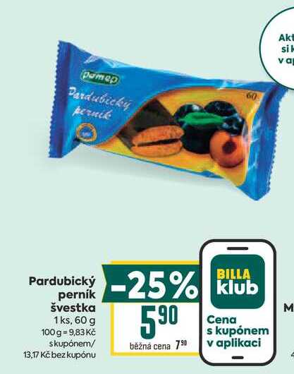 Pardubický perník švestka 1 ks 60g