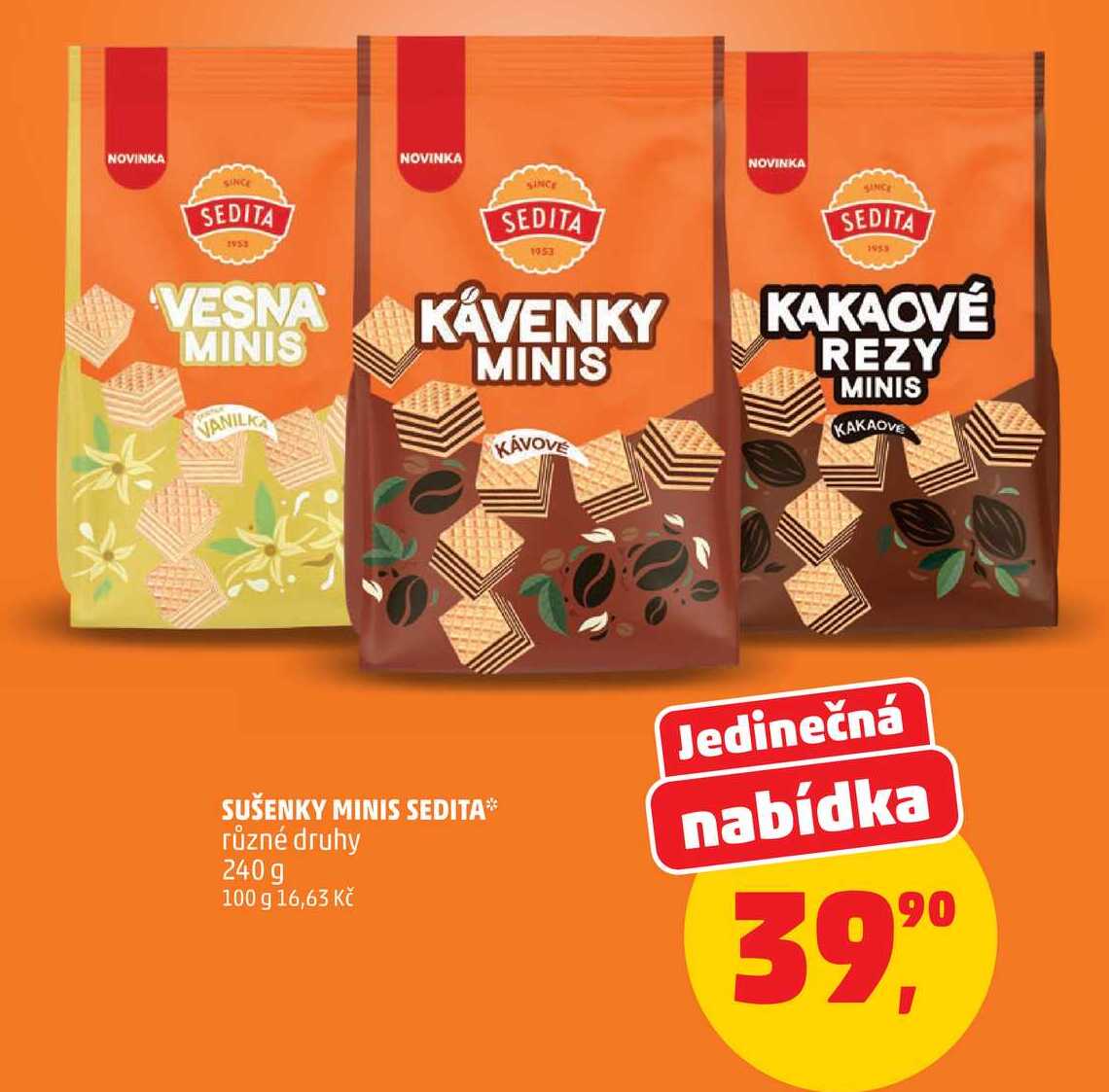 SUŠENKY MINIS SEDITA různé druhy, 240 g