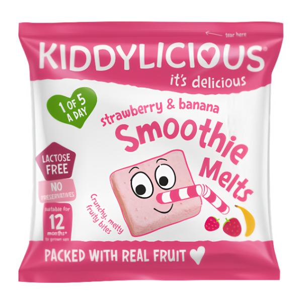 Kiddylicious Ovocné polštářky z jahod a banánu