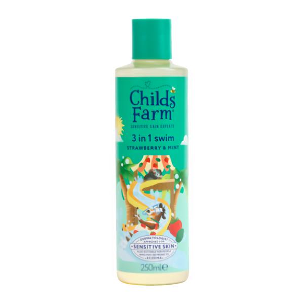 Childs Farm 3v1 Sprchový gel, šampon a kondicionér po plavání jahoda a máta