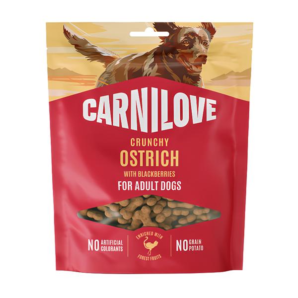 Carnilove Crunchy Snack Ostrich with Blackberries pro psy