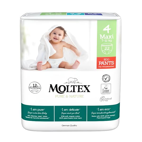 Moltex Pure & Nature Natahovací plenkové kalhotky Maxi (7-12 kg)