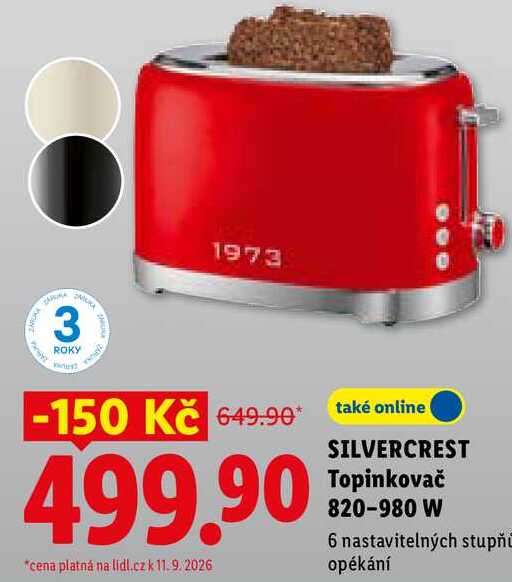SILVERCREST Topinkovač 820-980 W