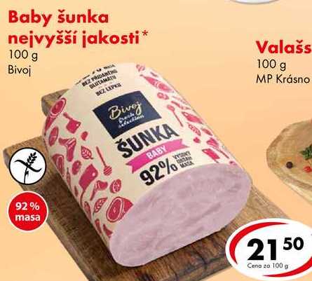 Baby šunka nejvyšší jakosti, 100 g