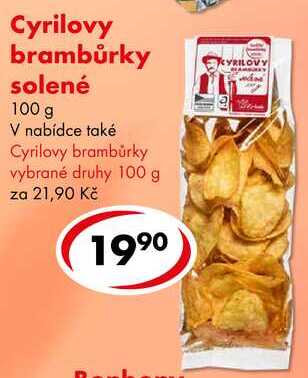 Cyrilovy brambůrky solené, 100 g