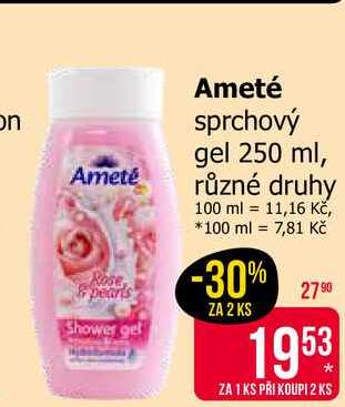Ameté sprchový gel 250 ml, různé druhy 